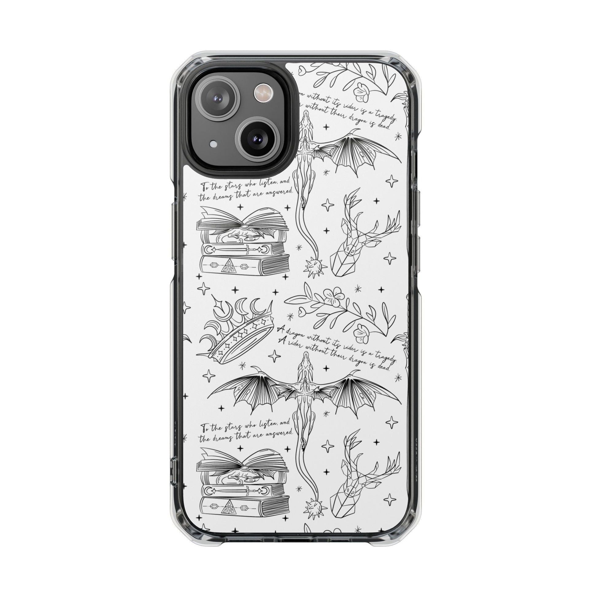 Magnetic Clear Impact Phone Case - Romantasy - Awfullynerdy.co