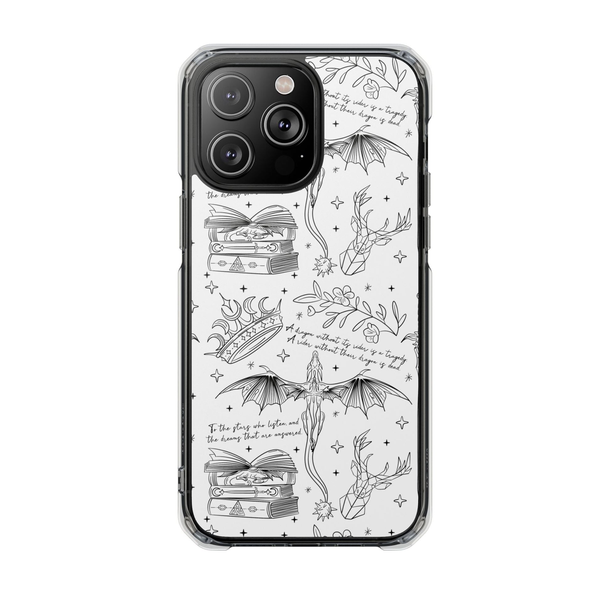 Magnetic Clear Impact Phone Case - Romantasy - Awfullynerdy.co