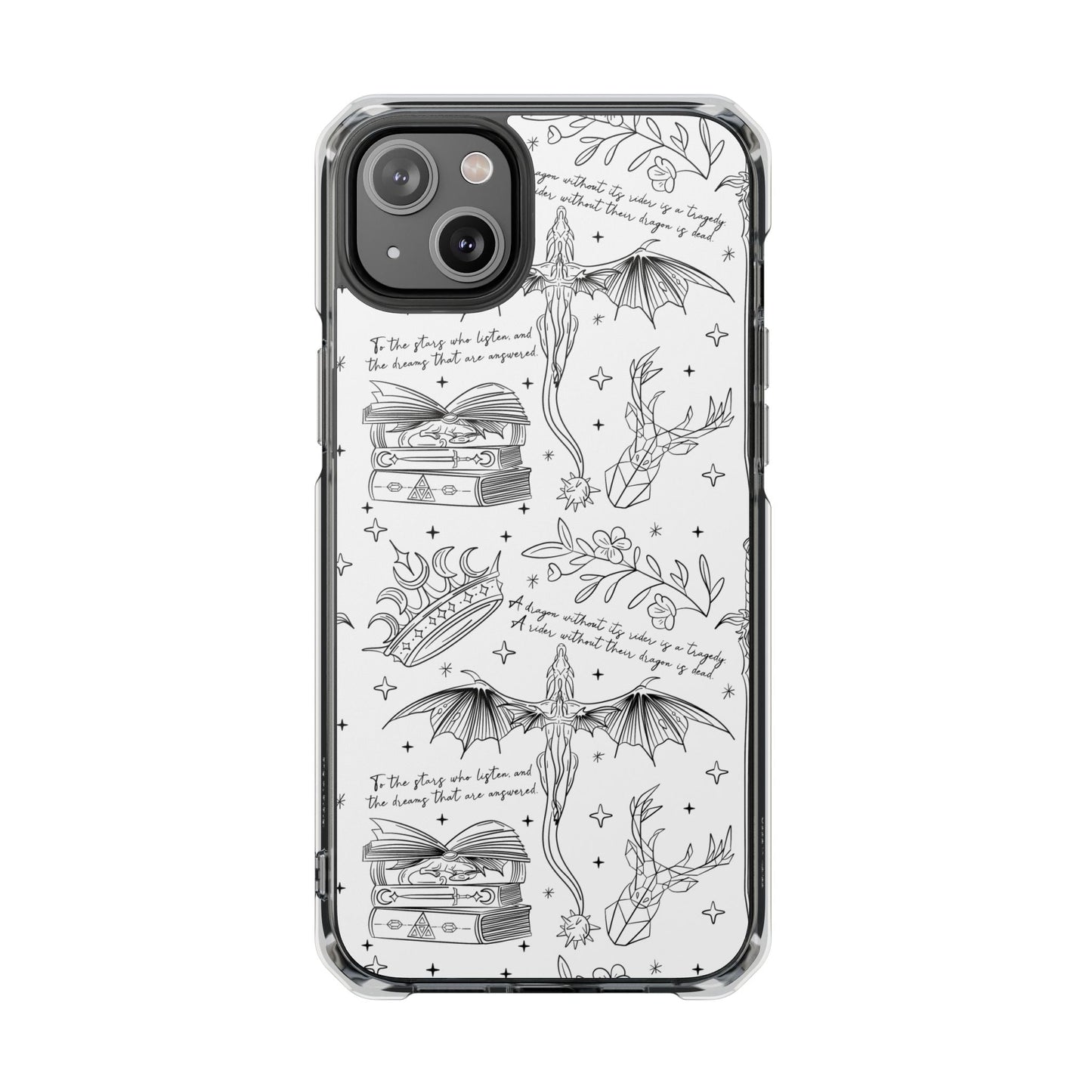 Magnetic Clear Impact Phone Case - Romantasy - Awfullynerdy.co