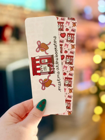 Meet Me at the Bookstore Dual - Sided Matte Cardstock Bookmark - Awfullynerdy.co