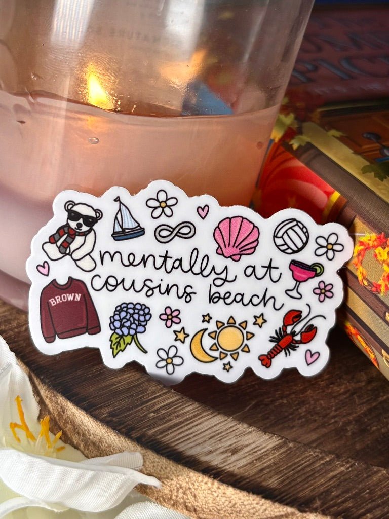 Mentally at Cousins Beach Sticker - Awfullynerdy.co