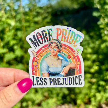 More Pride Less Prejudice Sticker - Awfullynerdy.co