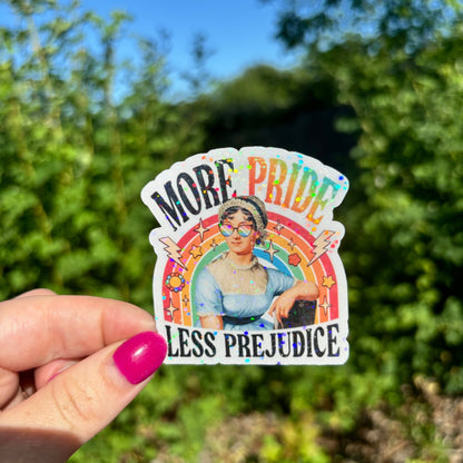 More Pride Less Prejudice Sticker - Awfullynerdy.co