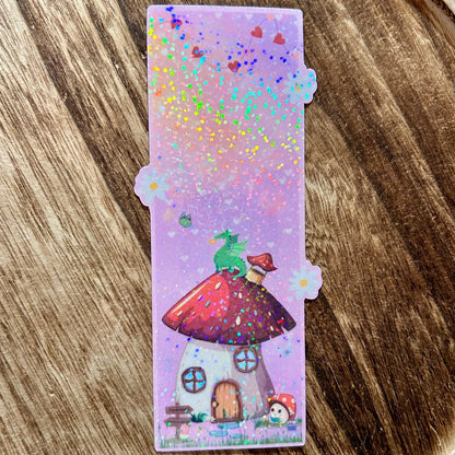 Mushroom Fantasy Cardstock Bookmark - Awfullynerdy.co