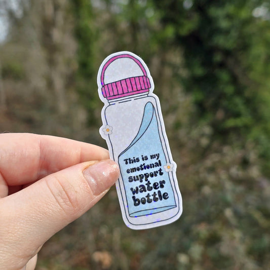 My Emotional Support Water Bottle Sticker - Awfullynerdy.co