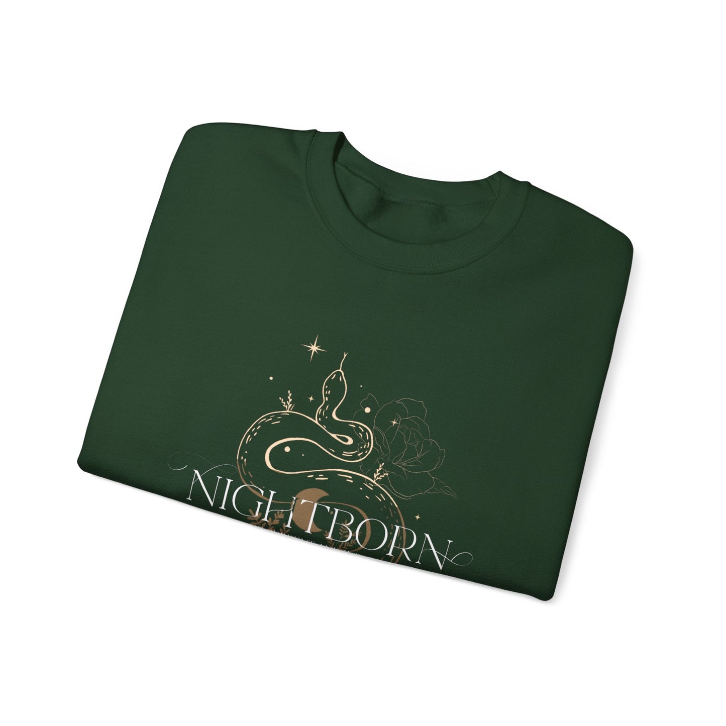 Nightborn The Serpent and the Wings of Night Dual - Sided Unisex Heavy Blend™ Crewneck Sweatshirt - Awfullynerdy.co