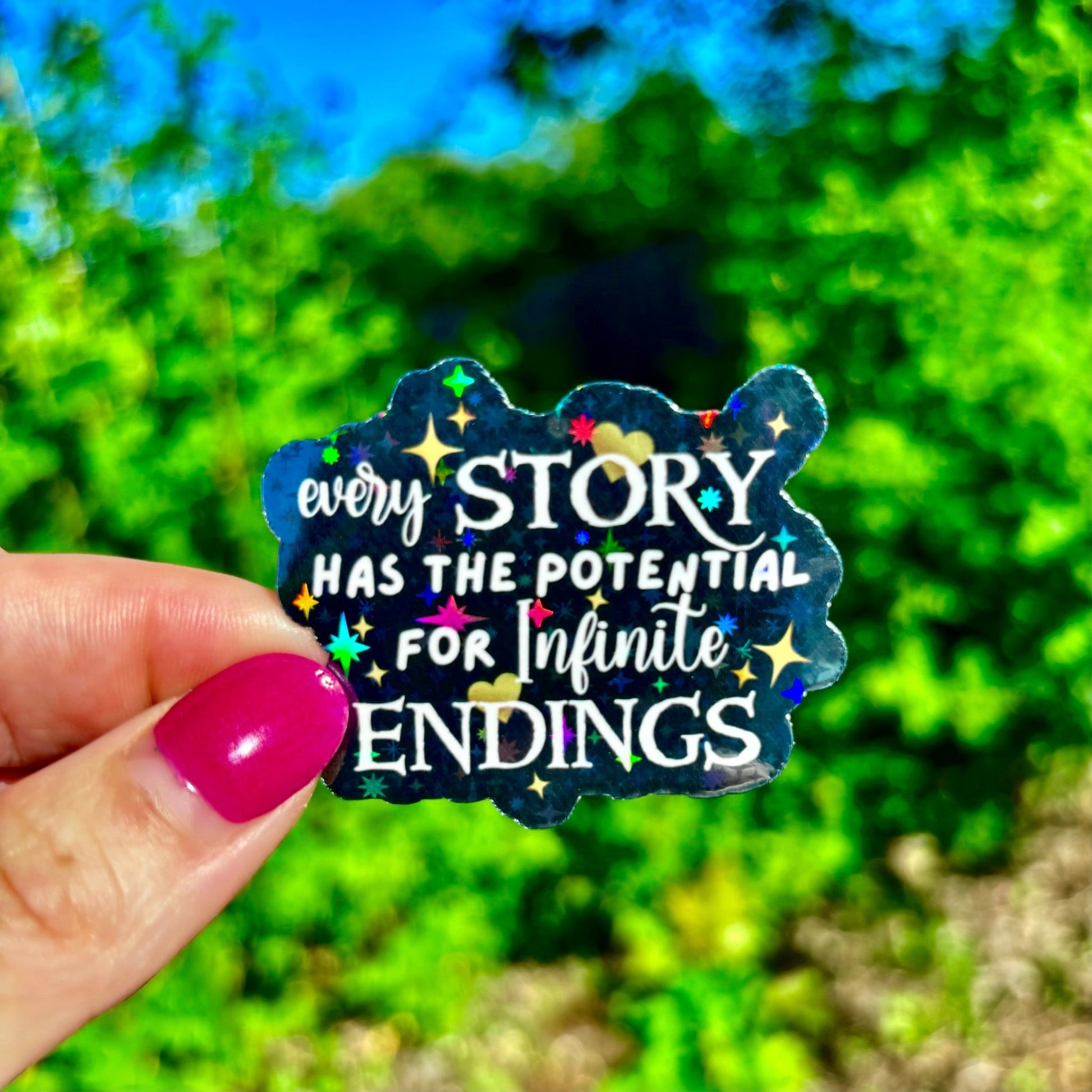 Once Upon a Broken Heart Infinite Endings Quote Sticker - Awfullynerdy.co