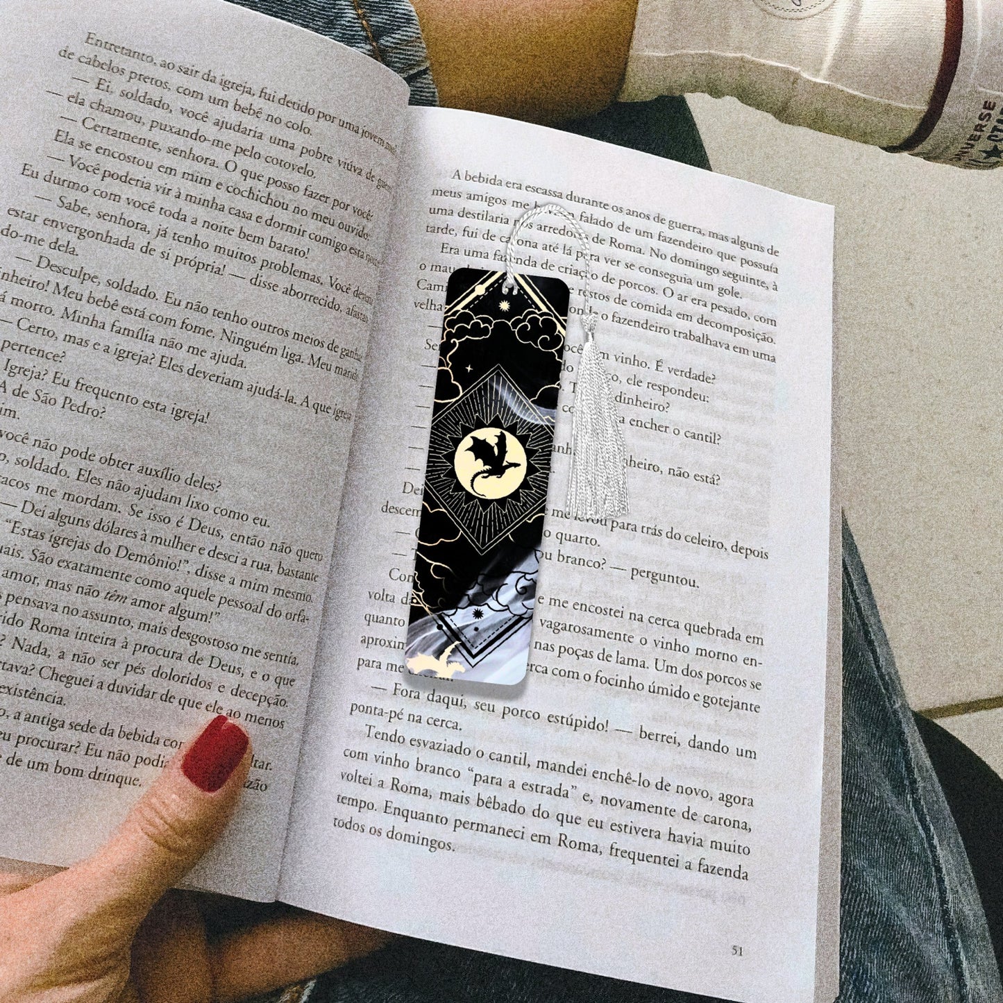 Onyx Storm Inspired Metal Bookmark - Awfullynerdy.co