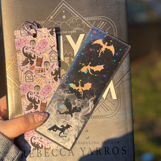 Onyx Storm Stenciled Edges Inspired Cardstock Bookmark - Awfullynerdy.co