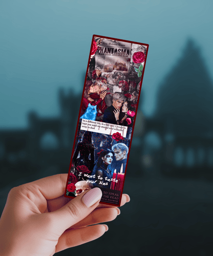 Phantasma Inspired Collage Cardstock Bookmark - Sparkle Finish - Awfullynerdy.co