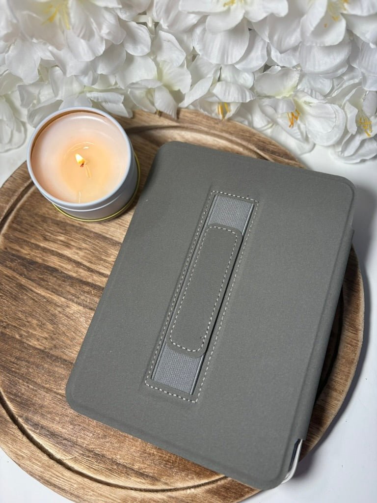 Pink Bookish Ghosts Inspired Slim & Smart Kindle Case – Clear Back with Auto Sleep/Wake - Awfullynerdy.co