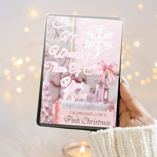 Pink Christmas Kindle Insert - Awfullynerdy.co
