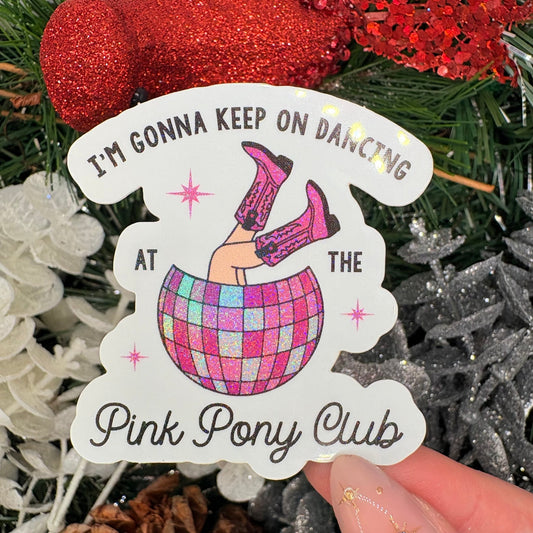 Pink Pony Club Crushed Glitter Finish Sticker - Awfullynerdy.co