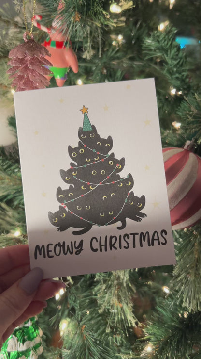 Meowy Christmas Greeting Card