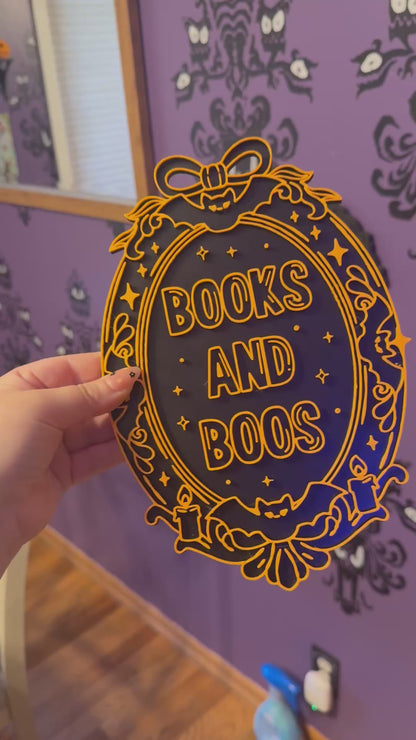 3d Printed Books and Boos Sign