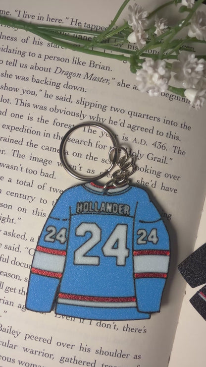 3D Printed Hockey Romance Ilya & Shane Keychains | Bundle of 2 | Book Lover Keychain Set | Lightweight Fandom Accessory