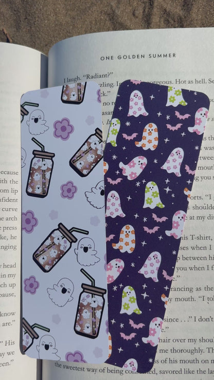 Spooky Coffee Dual-Sided Matte Cardstock Bookmark
