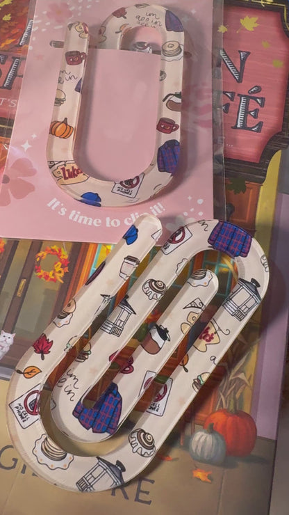 Gilmore Girls Fall Jumbo Acrylic Paperclip Sublimated Bookmark – Bookish Page Holder