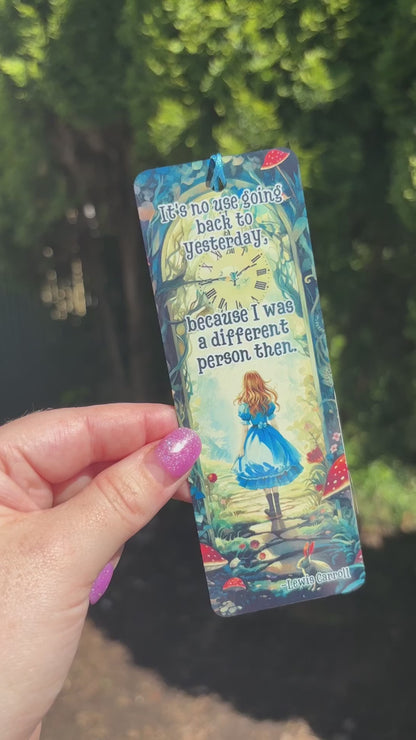 Lewis Carroll Quote Metal Bookmark