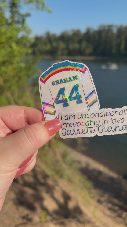 Off Campus inspired Sticker Bundle - Jersey and Quote - Snowflake Finish