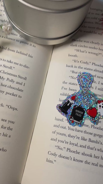 Horror Takes Keychain Crushed Glitter Sticker