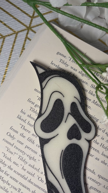 3d Printed Glow in the Dark Ghost Face Knife Bookmark