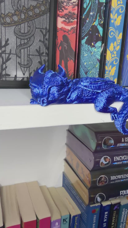 3d Printed Sleeping Dragon Bookshelf Decoration