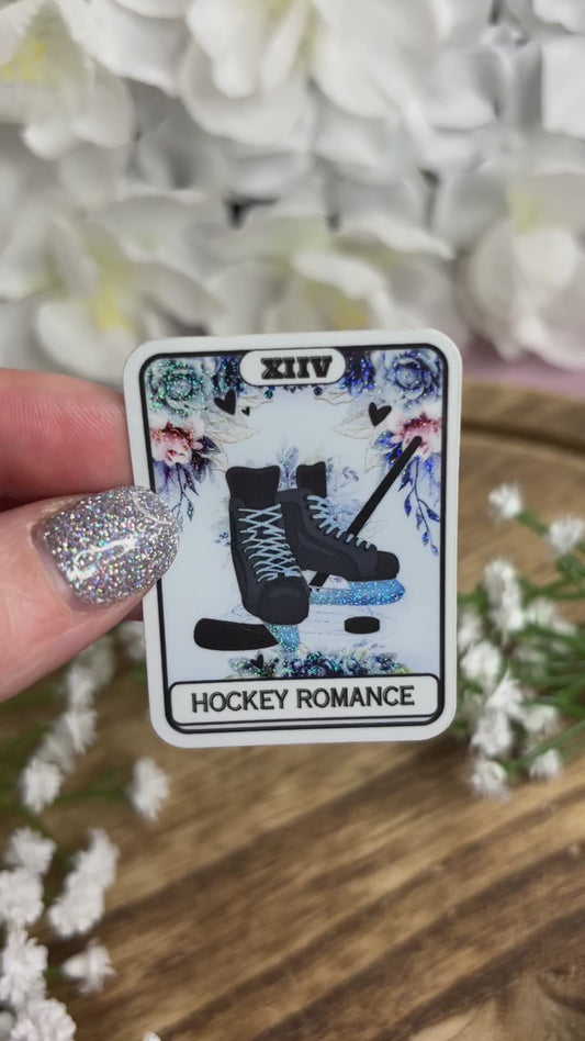 Hockey Romance Tarot Card Sparkle Sticker