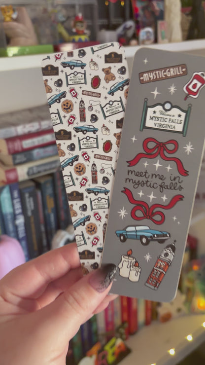Meet Me in Mystic Falls TVD Inspired Dual-Sided Matte Cardstock Bookmark