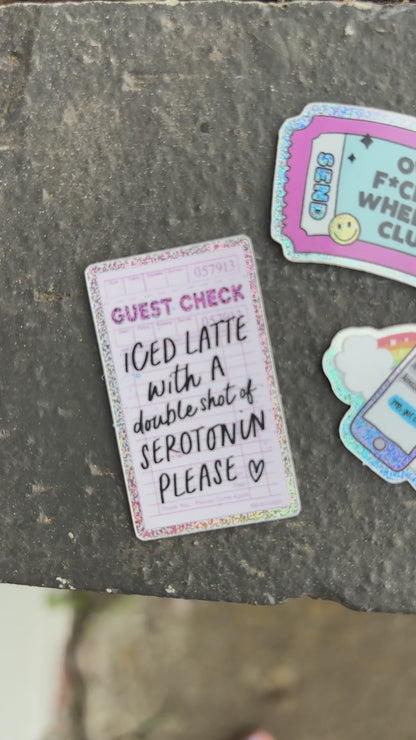 Mental Health Mini Glitter Stickers