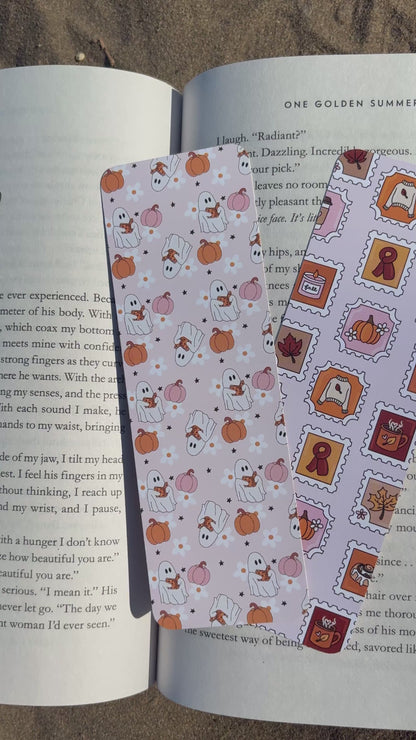Spooky Cute Fall Stamps Dual-Sided Matte Cardstock Bookmark