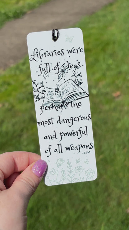 Libraries Were Full of Ideas… TOG Quote Metal Bookmark