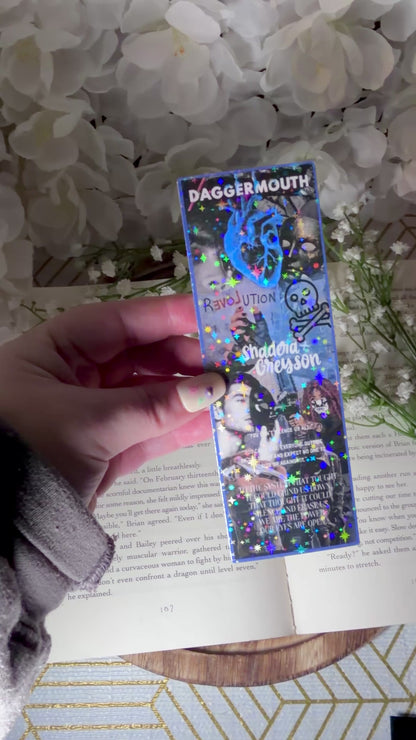 Daggermouth Inspired Dark Dystopian Romance Collage Bookmark