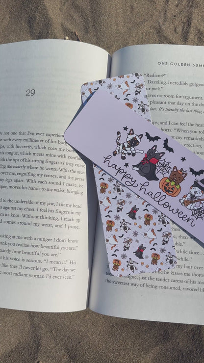Happy Halloween Cats Dual-Sided Matte Cardstock Bookmark