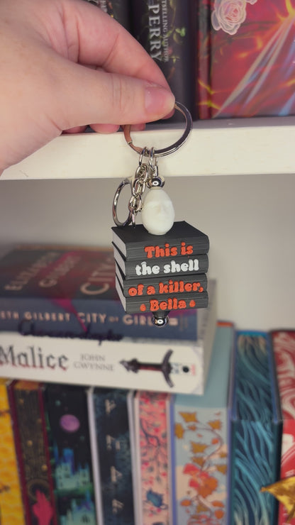 3D Printed “This is the Shell of a Killer, Bella” Bead Keychain