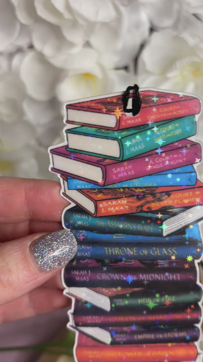 SJM Book Stack Cardstock Bookmark