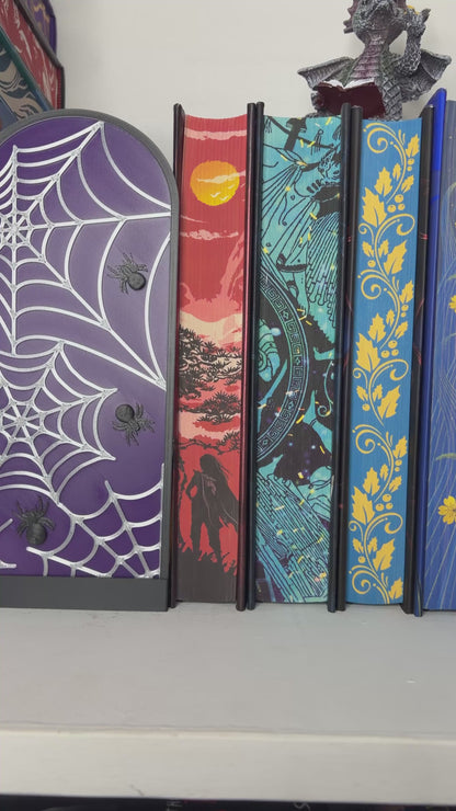 Purple Spider Web Book Nook