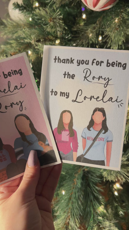 Gilmore Girls Lorelai and Rory Greeting Card