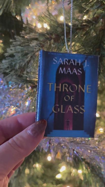 PRE-ORDER Handmade Book Ornament – Sparkle Finish Bookish Christmas Decor