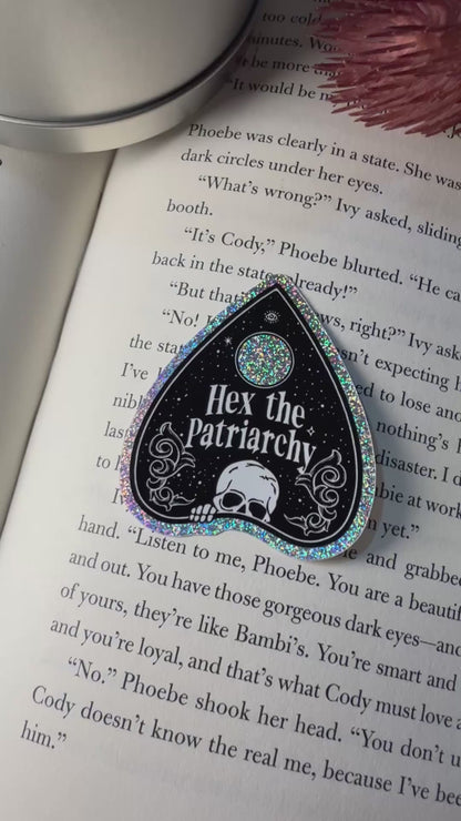 Hex the Patriarchy Crushed Glitter Sticker