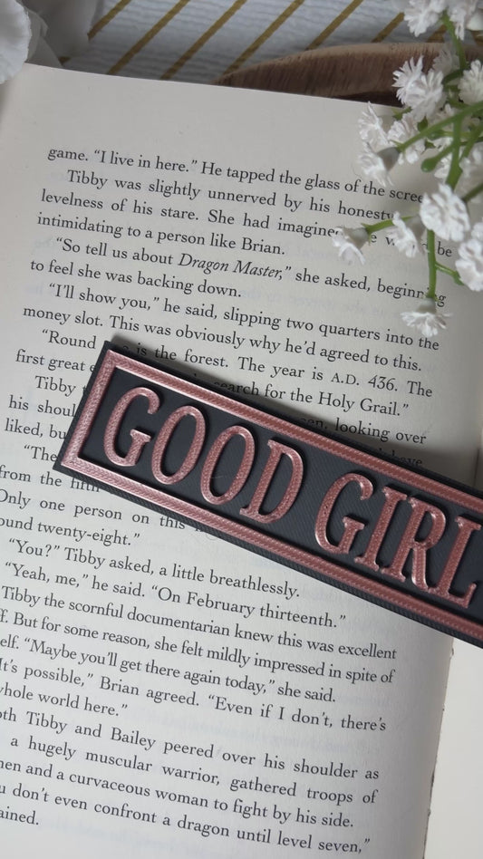 3d Printed Shelf Sign - Good Girl DR