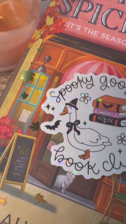 Spooky Goose Book Club Sticker