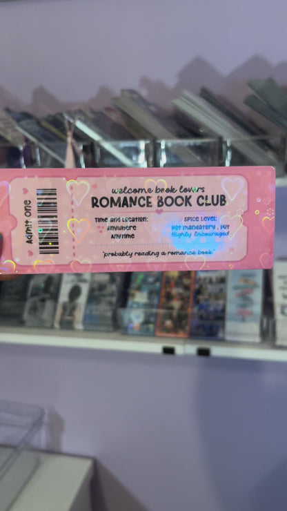 Romance Book Club Cardstock Bookmark