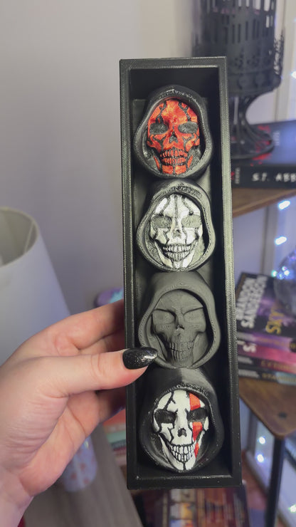 3d Printed 4-tier Skull Book Nook