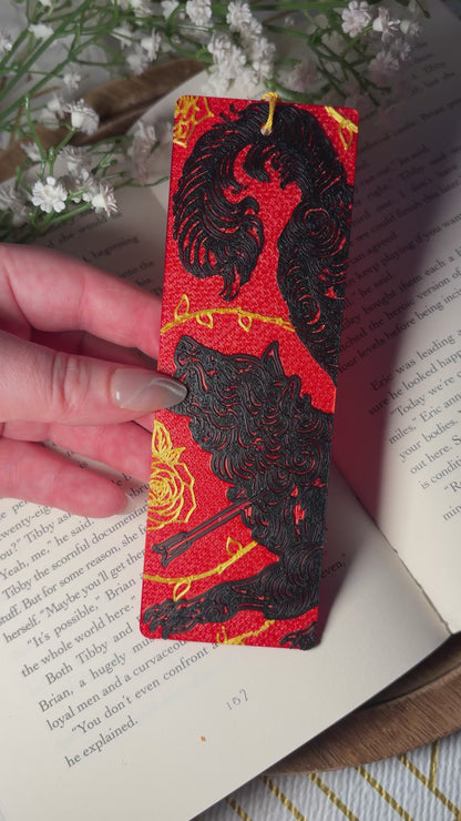 3d Printed Wounded Wolf Bookmark