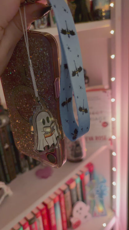 Fourth Wing Phone Wrist Strap with Charms + Phone Tab