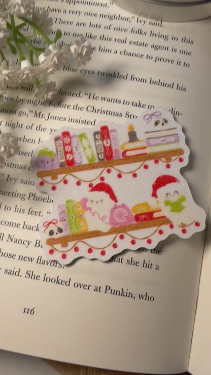 Holiday Ghosts Floating Book Shelf Sticker