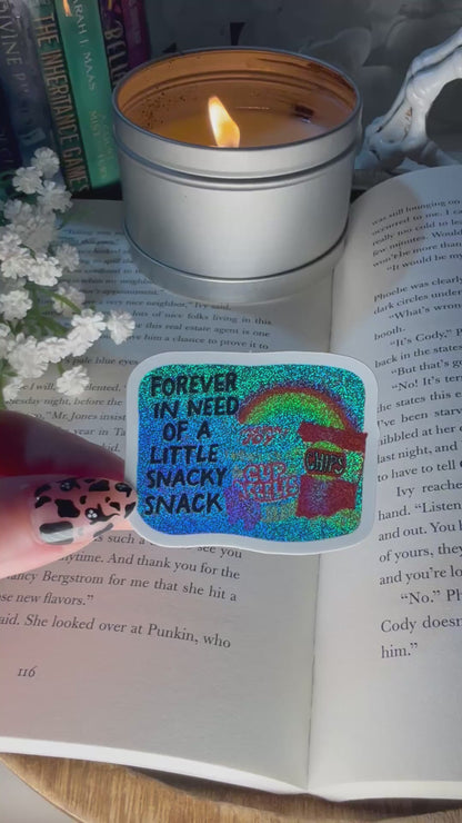 Forever in Need of a Little Snacky Snack Crushed Glitter Sticker