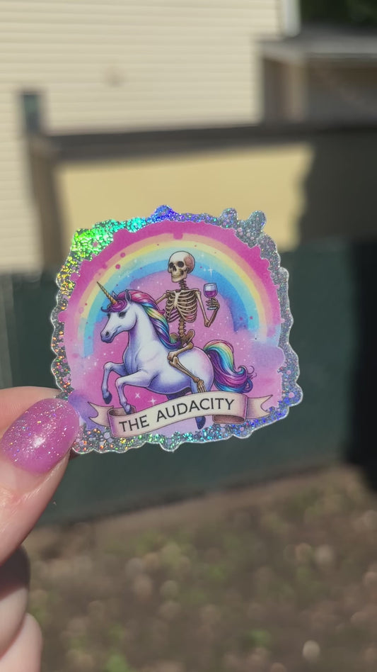 The Audacity Glitter Sticker