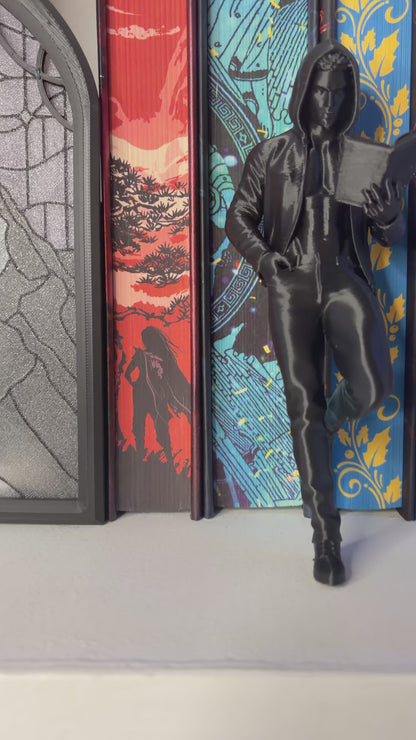 Man Reading Bookshelf Buddy Decor